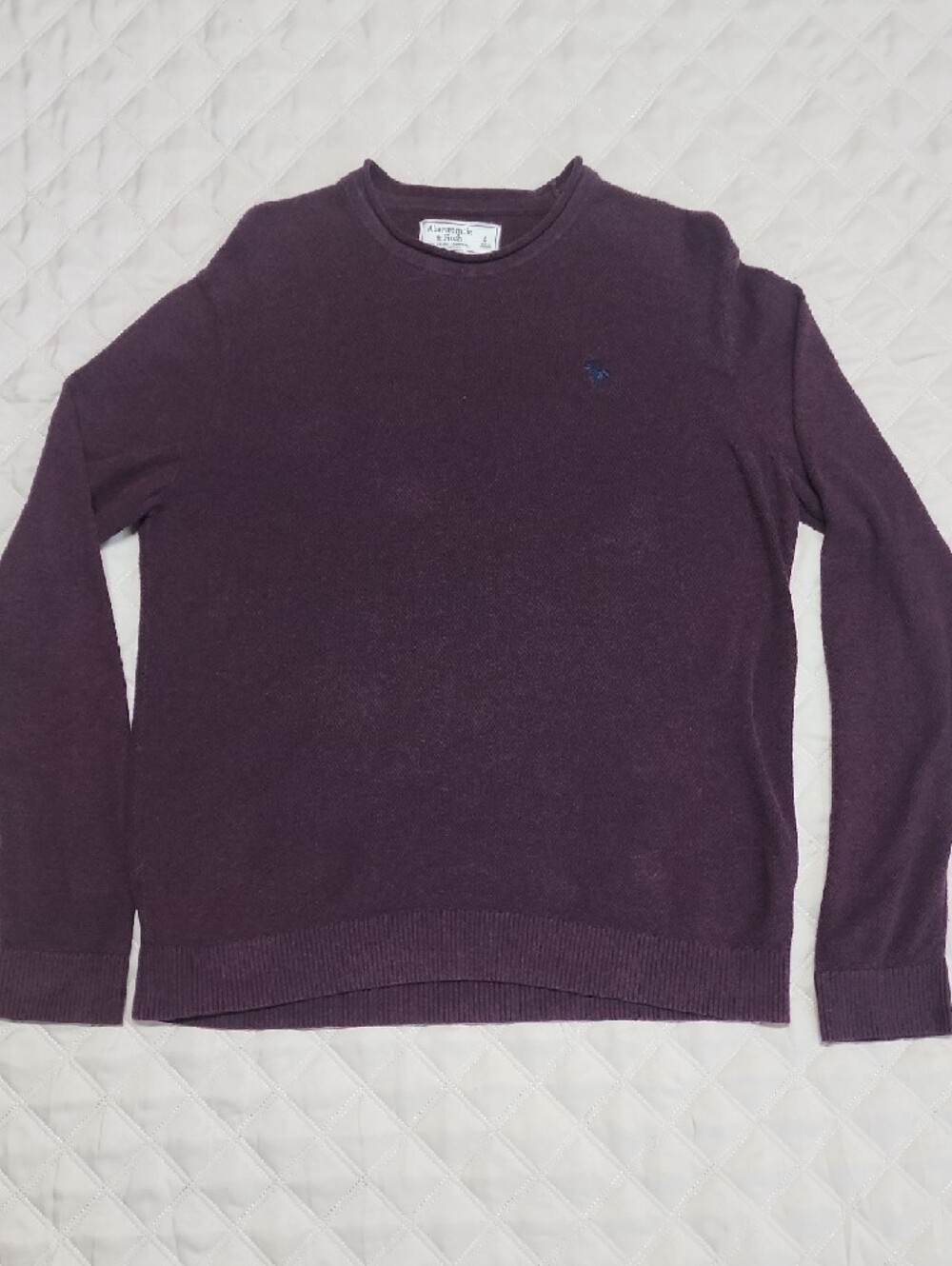 Abercrombie & Fitch Mens Y2k Preppy Rolled Collar Knit Sweater Size L